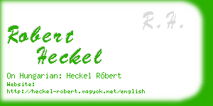 robert heckel business card