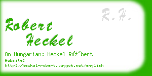 robert heckel business card